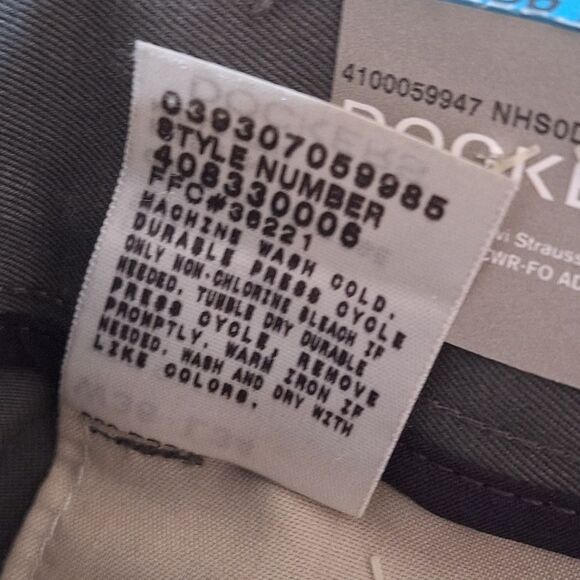 NWT Dockers Signature Khaki D1 Slim Fit Flat Front Dress Pants 36 x 34 Dark Gray - Picture 8 of 14